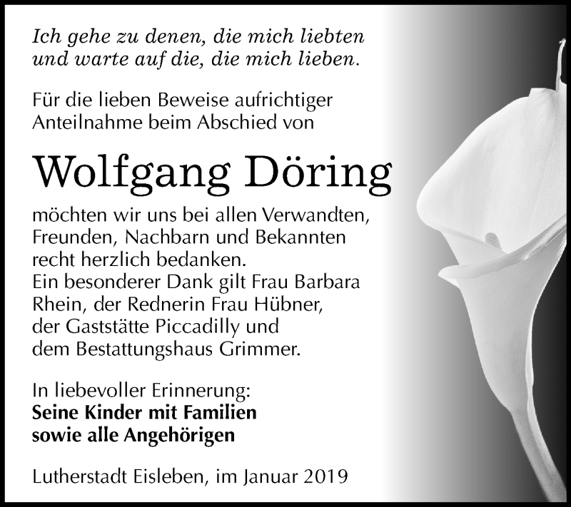 Traueranzeigen Von Wolfgang D Ring Abschied Nehmen De