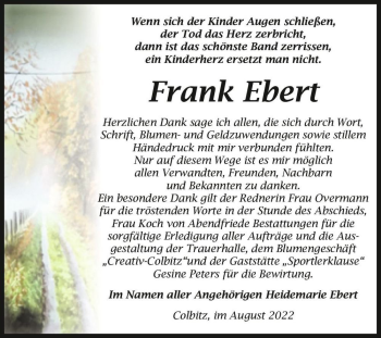 Traueranzeigen Von Frank Ebert Abschied Nehmen De