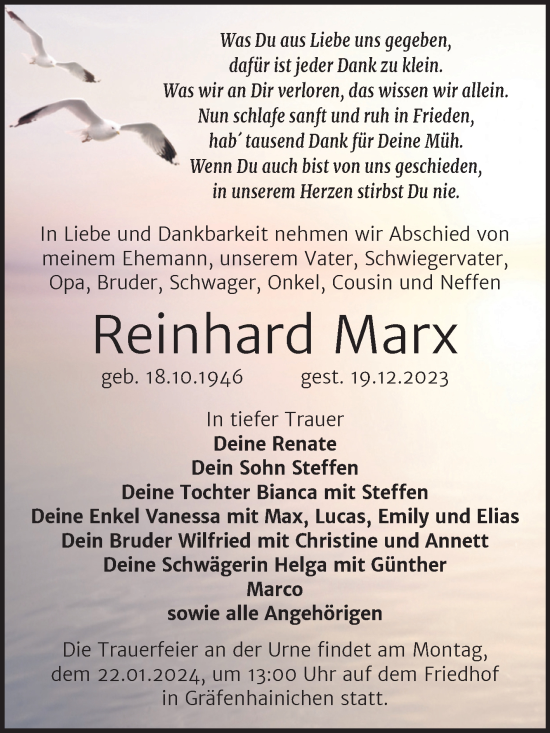 Traueranzeigen Von Reinhard Marx Abschied Nehmen De